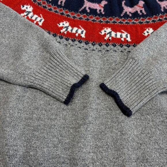 Holiday Time Fair Isle Dog Metallic Ugly Christmas Sweater Size XL (16-18) - Picture 9 of 11